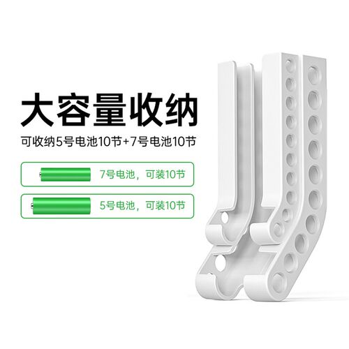 电池盒 5号 7号家用电池收纳盒五号七号遥控器麦克风电池壁挂墙面