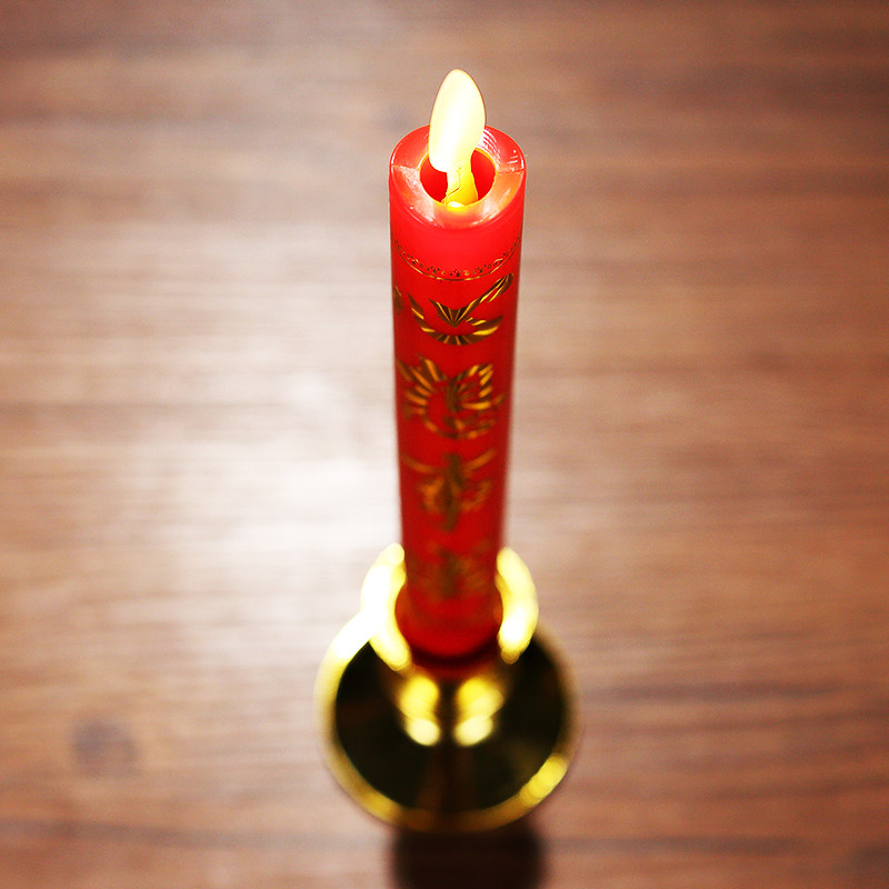 财神蜡烛灯烛灯乔迁电蜡烛led电子蜡烛摇摆供财神插电供佛无烟腊
