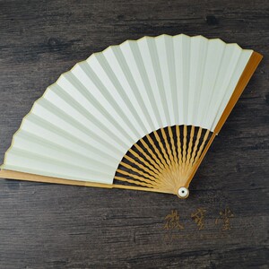 纯手工老玉竹和尚头多种造型水磨玉竹如意头空白折扇文玩扇子苏工