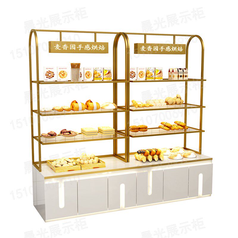 面包柜面包展示柜中岛柜边柜烘焙店甜品蛋糕冷藏展示柜商用货架
