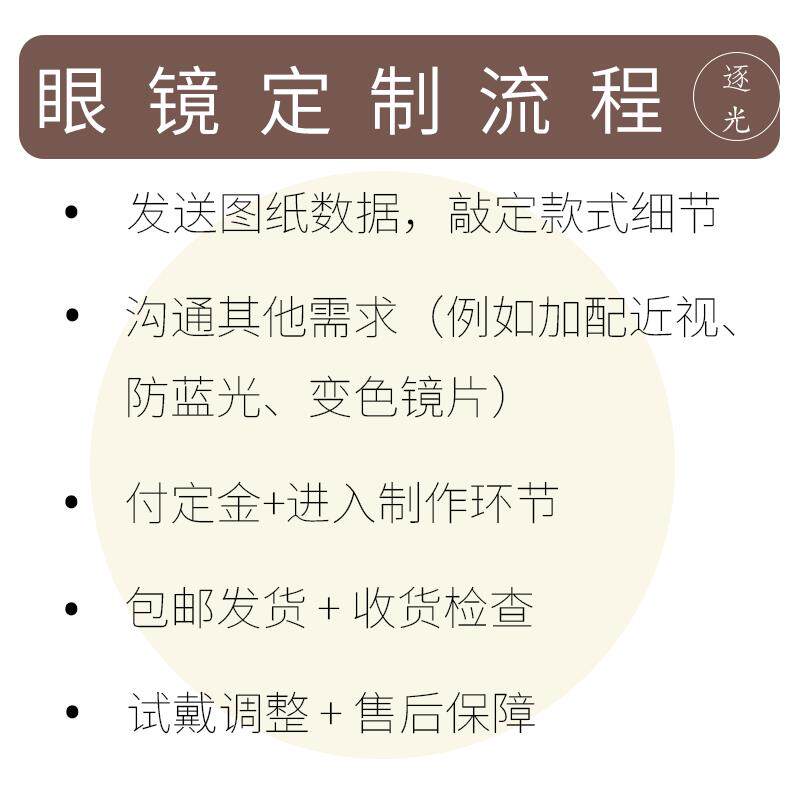 眼镜框架定制板材纯钛金属TR牛角太阳镜材质可配近视度数男女通用