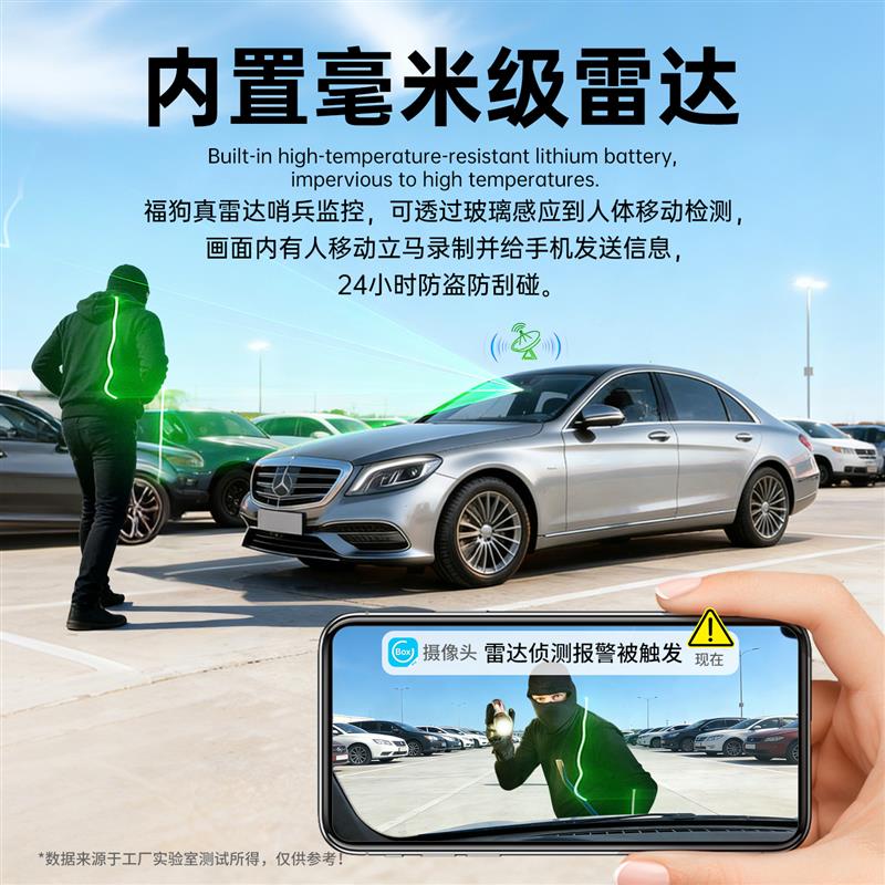 香港澳门台湾海外专用车载摄像头24小时停车监控4G无线行车记录仪