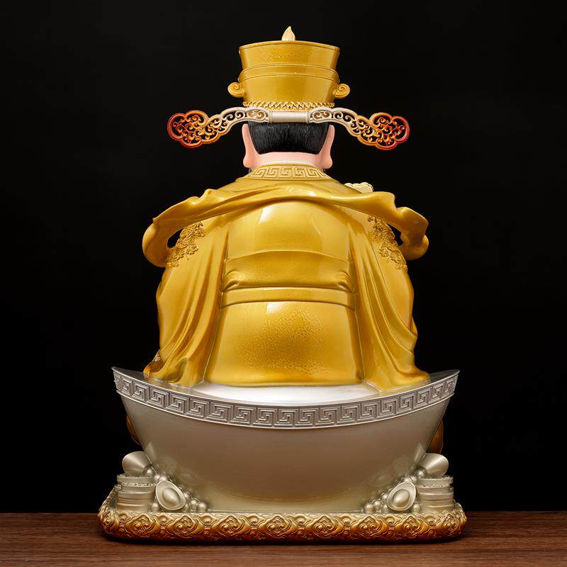 台湾汉白玉财神爷供奉家用神像文财神爷佛像店铺公司开业招财摆件