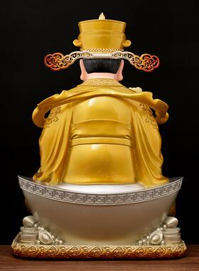 台湾汉白玉财神爷供奉家用神像文财神爷佛像店铺公司开业招财摆件