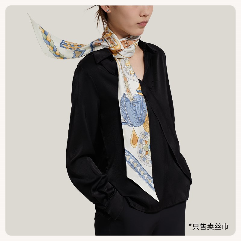 Twilly长方巾18姆米170长方形桑蚕丝绑包丝巾包带小飘带缠包丝带