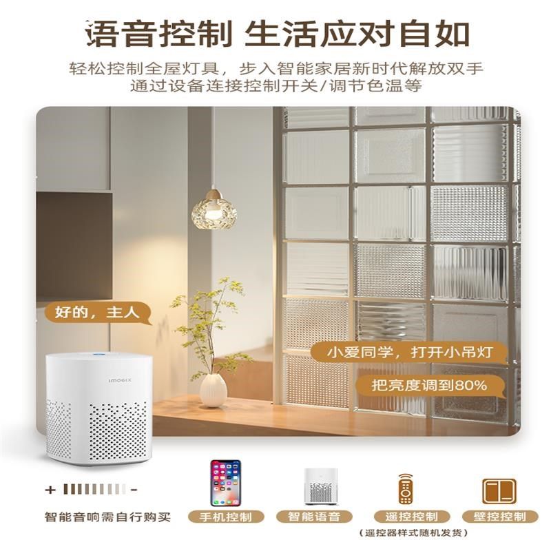 湖光原木小吊灯玄关柜玻璃装饰氛围卧室床头吊线灯护眼垂线高级感