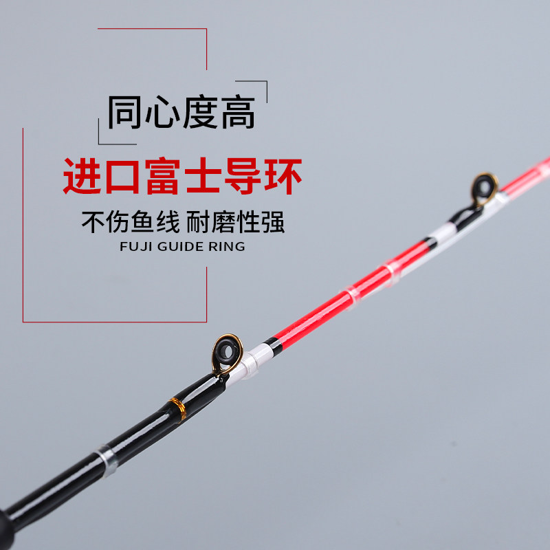 LED光纤二代筏竿竿稍夜光夜钓全钛合金玻纤竿梢配节筏钓半钛桥筏