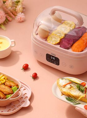 小浣熊电蒸锅家用小型智能预约定时多功能小蒸锅迷你早餐机蒸汽锅
