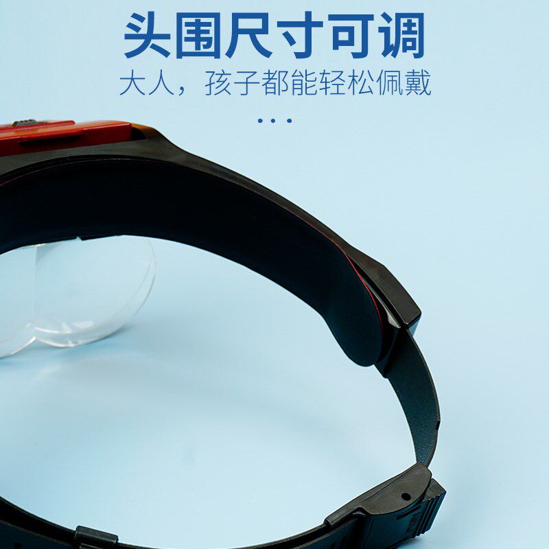 头戴式拔倒嫁接睫毛放大镜眼镜高清倍带灯随身便携带美容院专用