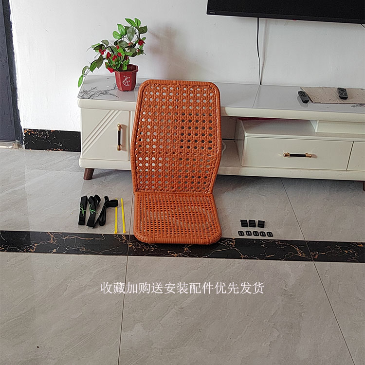 汽车坐垫夏季通风散热透气货车出租车镂空藤编靠背护腰一体主驾垫