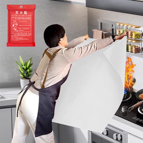 灭火毯1.5m无碱玻璃纤维消防认证器材家用防火厨房专用逃生防火毯