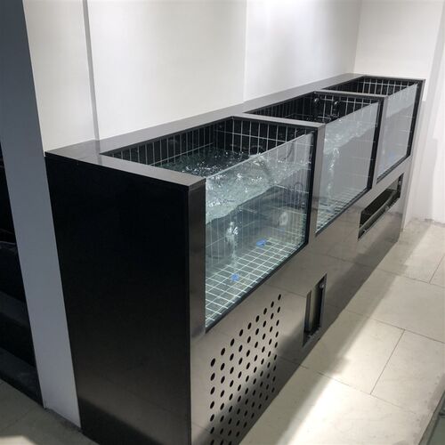 海鲜池商用冷水海鲜贝类池超市专用海鲜缸可移动海鲜鱼缸定制海缸