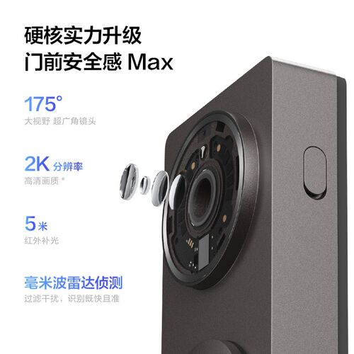 Aqara绿米联创智能可视门铃G410已接入HomeKit摄像头电子猫眼监控