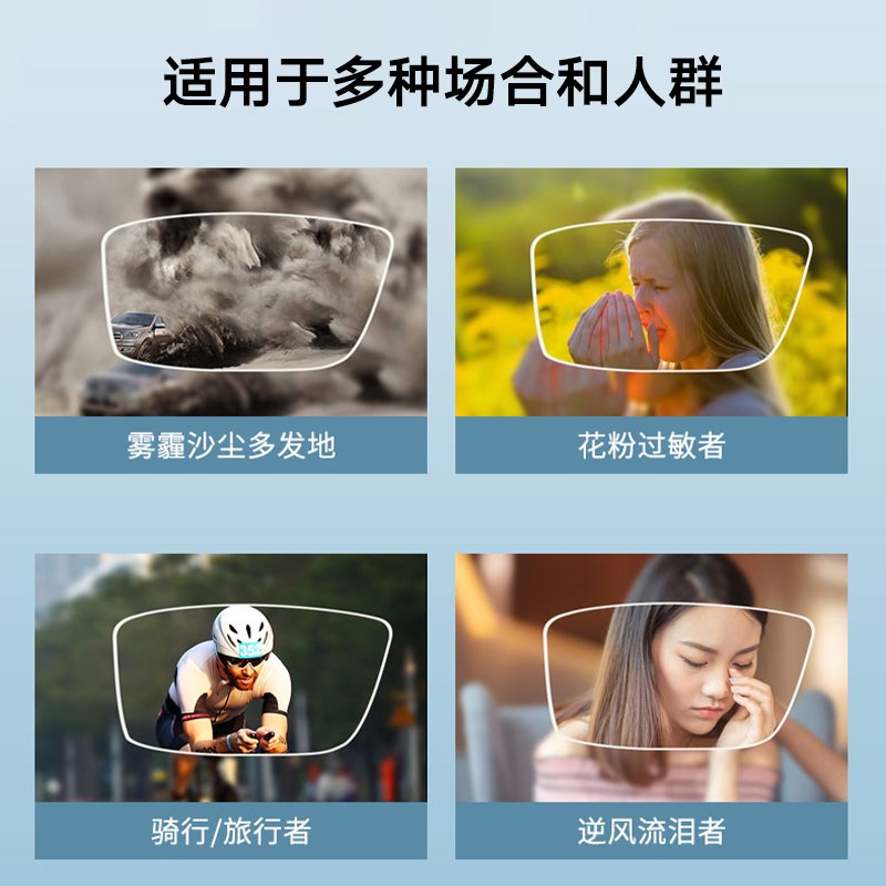 湿房镜干眼症专用保湿眼镜防雾防蓝光防花粉防风沙护目镜术后防护