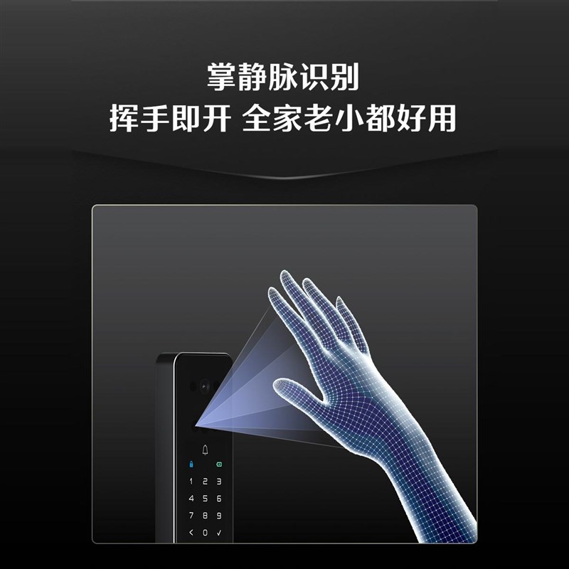 德施曼智能门锁3D人脸识别智能猫眼大屏掌静脉指纹密码小嘀Q2FV
