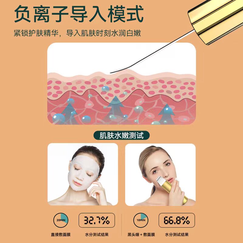 超声波铲皮机美容仪器铲皮刀去粉刺去死皮脸部吸出黑头铲毛孔清洁