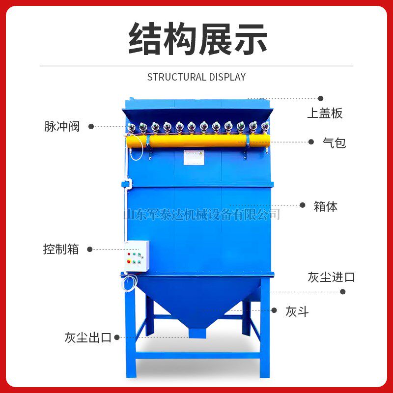 布袋除尘器中央脉冲设备锅炉家具厂粉尘收集尘器工业耐高温滤筒