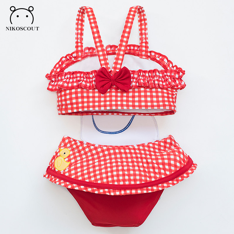 女童泳衣2021年新款2岁5女宝宝婴儿小童韩国女孩公主可爱裙式泳装