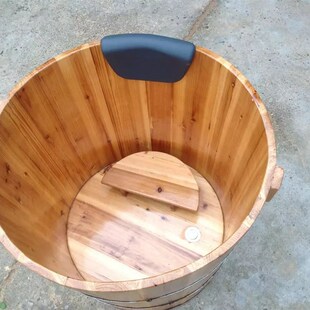 包邮圆形香杉木泡澡桶洗澡沐浴桶盆成人质浴缸无盖加厚全身熏蒸