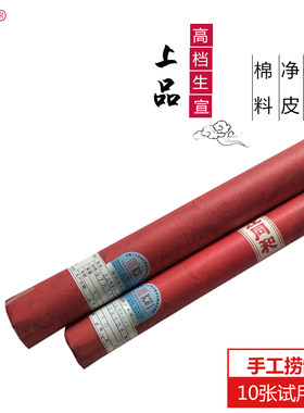 汪同和宣纸上品檀皮特皮净皮棉料四尺六尺八尺丈二书法国画用10张
