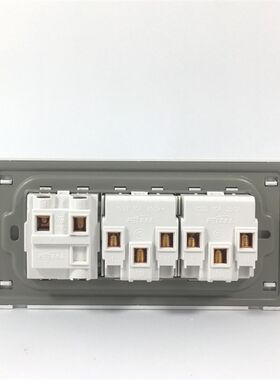 118型1开单控十孔插座家用墙壁暗装插板三位10A双开关5孔155*75*1