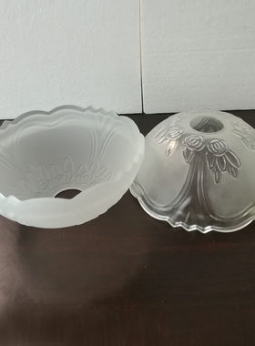 磨砂玻璃灯罩外壳E27普通螺口灯罩欧式客厅吸顶吊灯透明酸洗灯罩