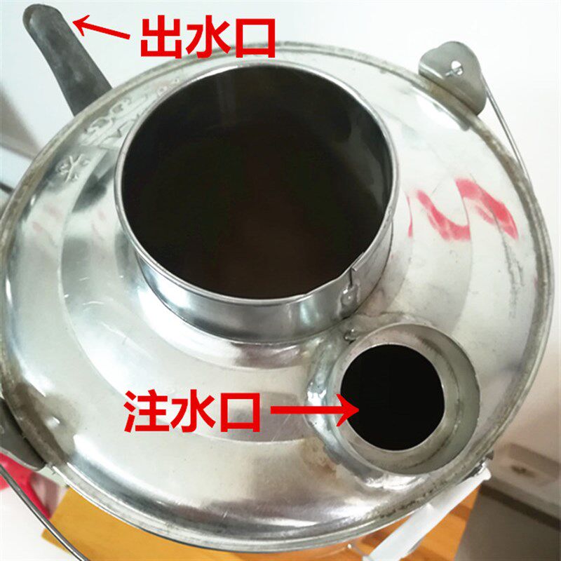 包邮烧心壶木柴烧水壶柴火炉野外户外烧水壶纯铝空心烧水炉穿心壶