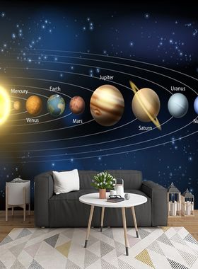 星空顶宿舍墙纸自粘宇宙壁画贴纸壁纸卧室防潮夜光背景墙防水墙贴