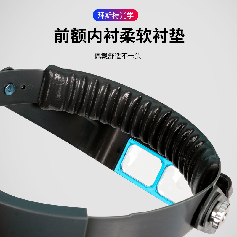放大镜头戴式维修玻璃镜片远距离美睫高清老人阅读拔倒眼毛篆刻章
