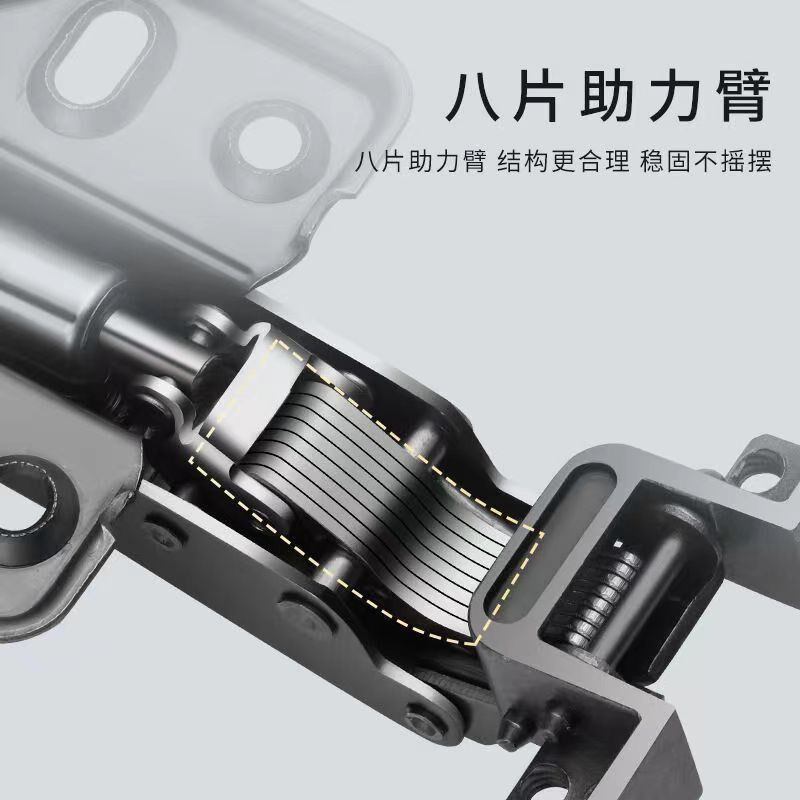 100只极简铝框玻璃门铰链柜门书柜展示柜窄边合金窗阻尼缓冲黑色
