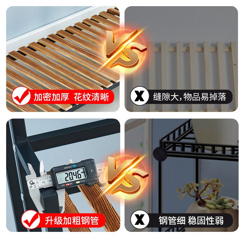铁艺花架阳台置物架落地可移动客厅多肉吊篮花架子大容量花盆托架