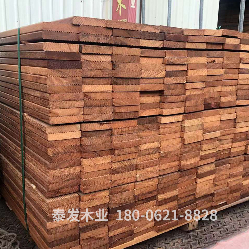 正宗印尼菠萝格防腐木地板户外实木板材9cm露台花园庭院长廊栈道