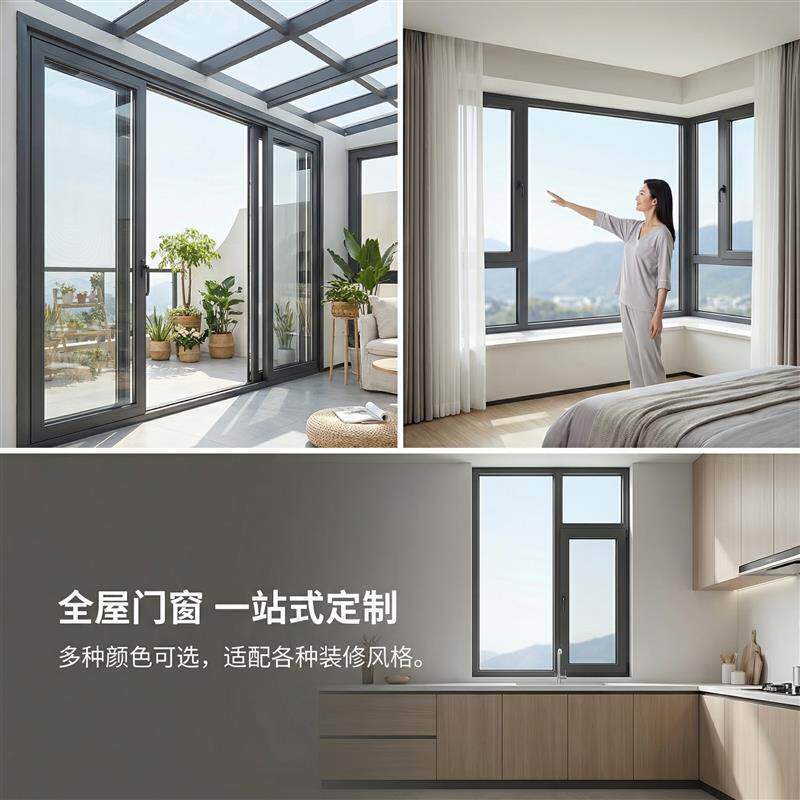 上海断桥铝门窗平开系统窗封阳台推拉窗隔音隔热中空玻璃工厂直销