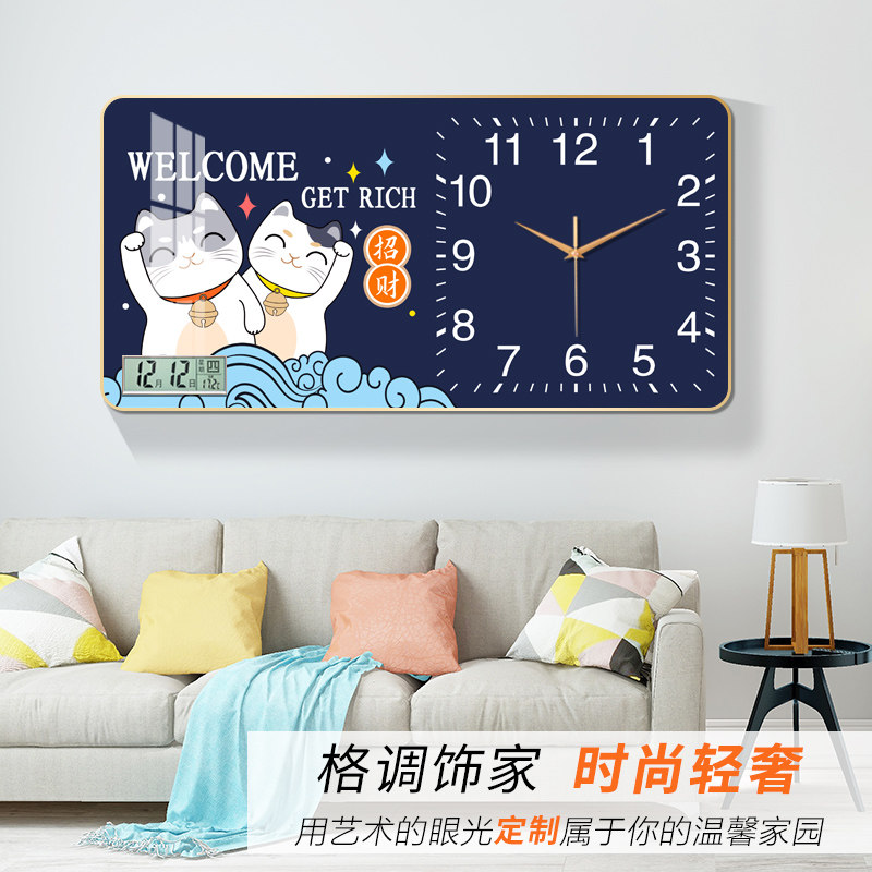 定制装饰画挂钟挂画 来图定做玄关客厅壁画订做照片挂墙钟定制diy