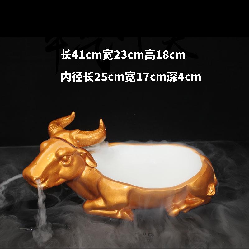 牛头餐具盘子肥羊肉和牛摆盘网红火锅店商用干冰创意大气蒙古特色