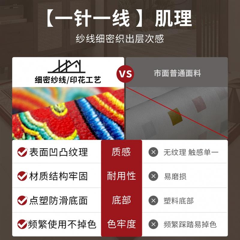 红色新年2026新款入户门地垫玄关进门脚垫喜庆马年防滑地毯门垫子