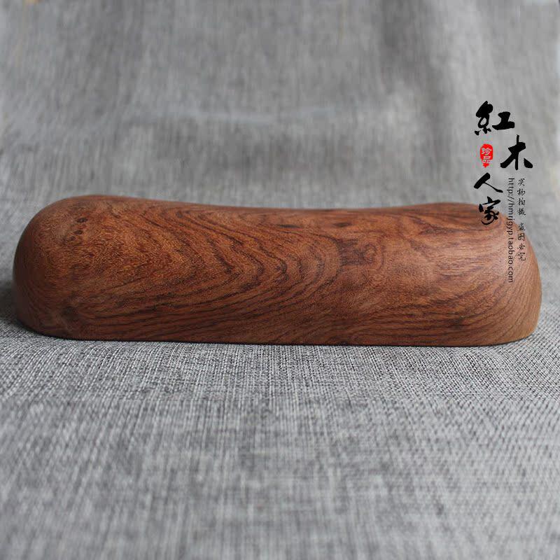 老中医推荐红木缅甸花梨实木凉保健护颈椎硬木脉枕头原木清香无漆