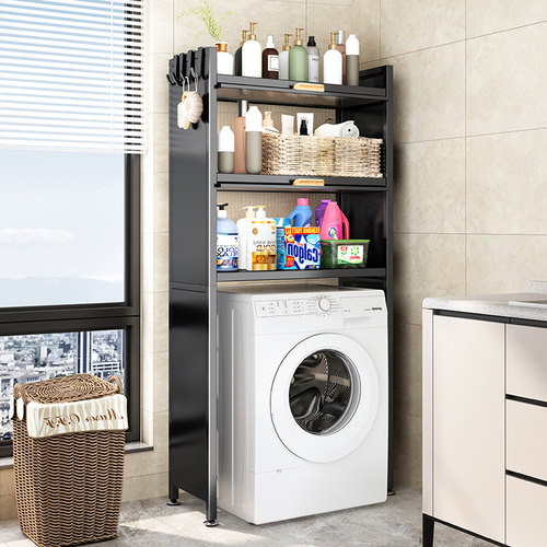 波轮洗衣机上方置物架收纳柜化妆室阳台全自动滚筒翻盖上方收纳柜