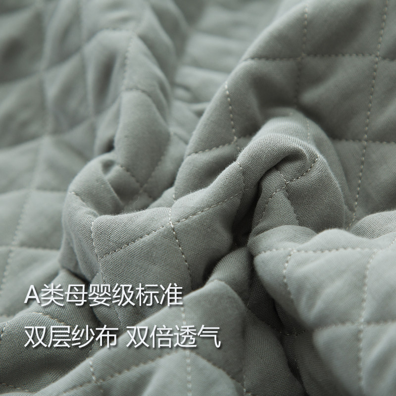 纯棉双层纱加厚夹棉四件套定制 全棉加棉绗缝保暖床笠4件套定做