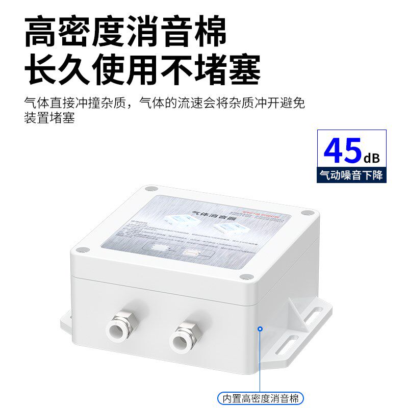 新型电磁阀气动消声器气泵气缸排气管真空降噪气体空压机消声器XY