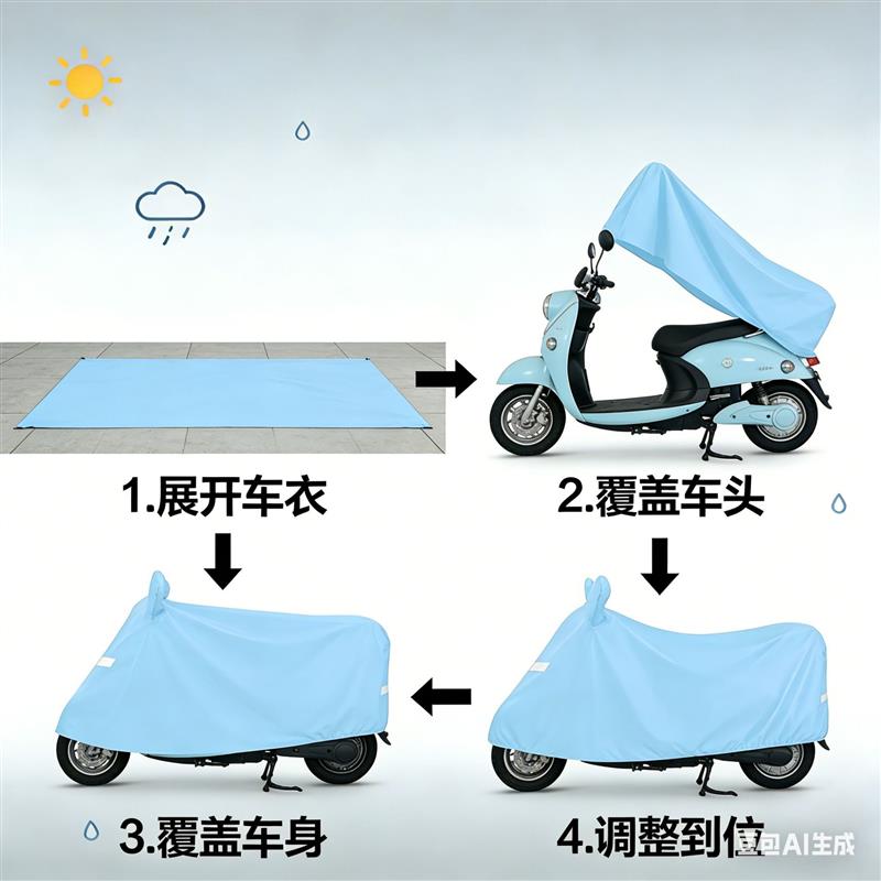 品牌电动车防雨罩摩托车车罩加厚防晒子电瓶车车衣遮阳盖布防尘遮