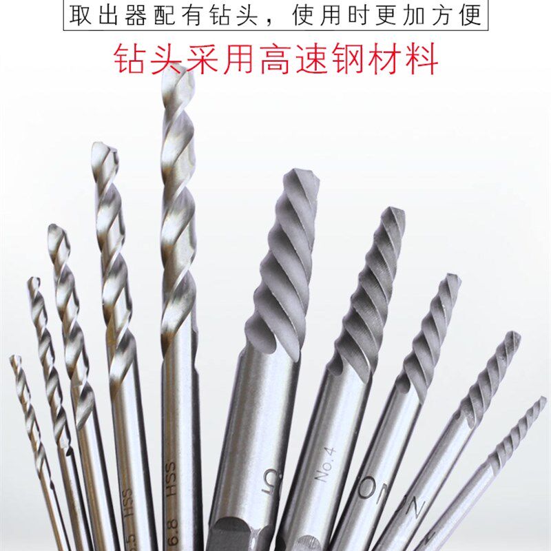 钻高强度螺丝断丝取出器修断头取断滑牙镙丝专用工具拆卸滑丝取丝