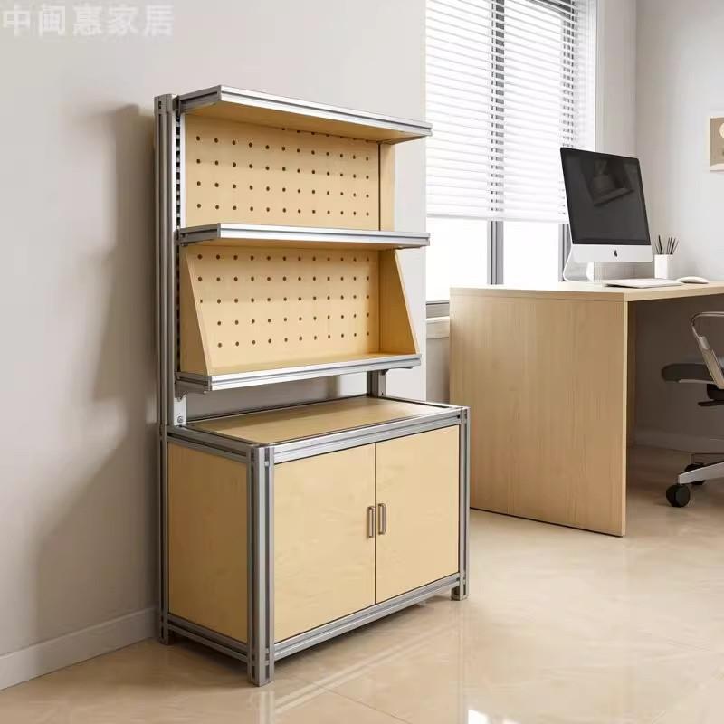 多功能实木展示柜多层收纳展示柜工业风置物架洞洞板中岛展示货架