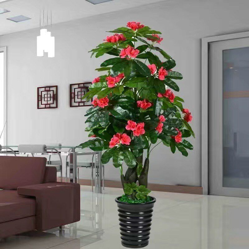 假花招财花树红紫仿真花客厅落地套装塑料花艺大型装饰花盆栽摆设