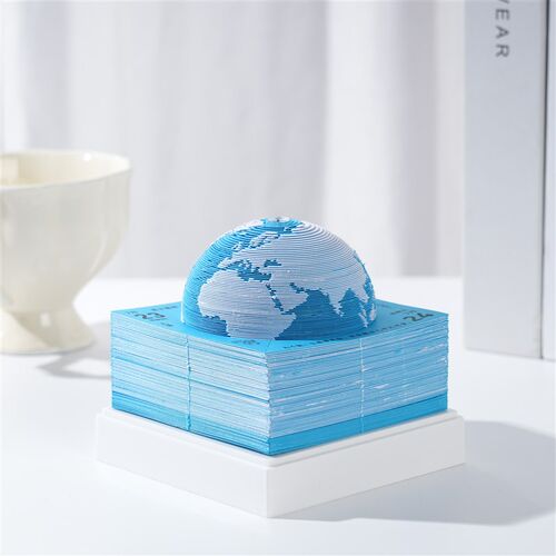 地球纸雕新日历3D立体模型手撕2026新款便签贴圣诞节创意台历定制