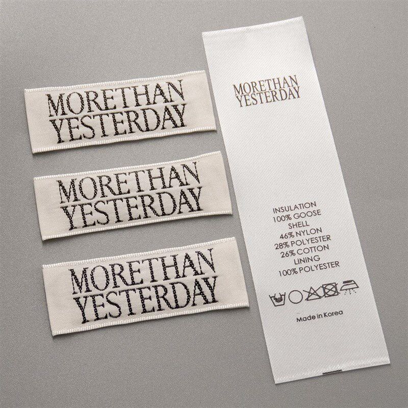 MORETHAN 韩国领标现货 水洗标 服装商标 布标签主唛侧唛定制设计