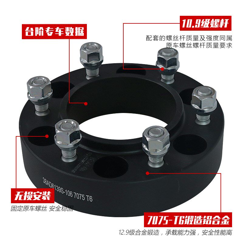 北京新BJ40 B40 B40L 40P BJ80 F40 轮毂加宽垫片 汽车锻造凸缘