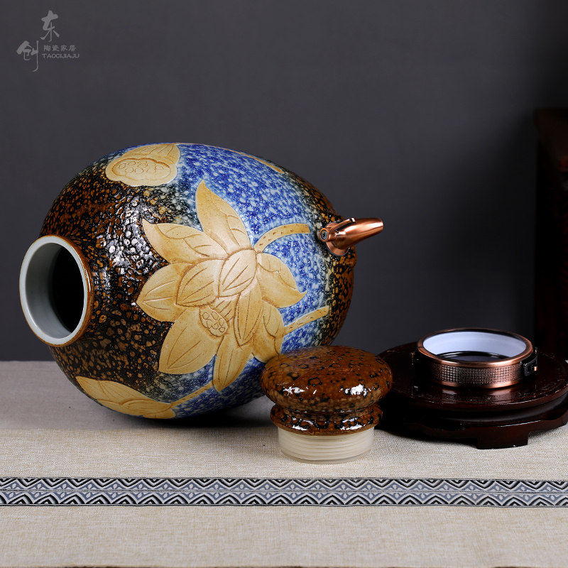 陶瓷酒坛子10斤30斤50斤坛子大酒壶酿泡酒瓶酒缸酒桶密封私藏坛子