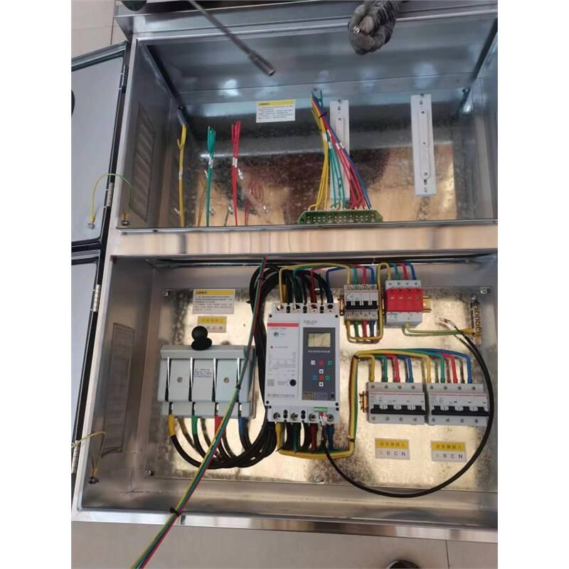 80kw二汇一带表位光伏并网箱 交流三相两进一出室外不锈钢配电箱
