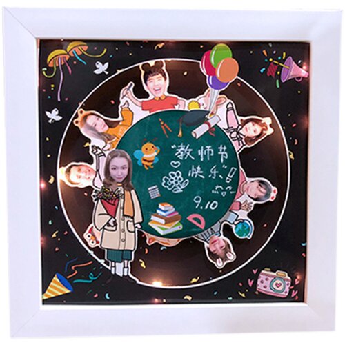 实木相框毕业礼物旋转相册 幼儿园毕业纪念教师节手工礼品客制化
